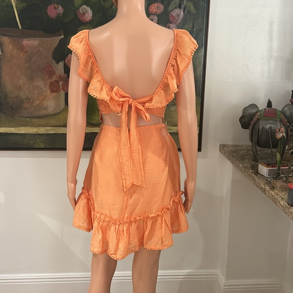 NEW with tags Saints + Secrets peach summer dress - Picture 4 of 9